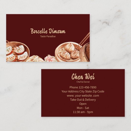 Dimsum Waterカラー 名刺 (正面/裏面)