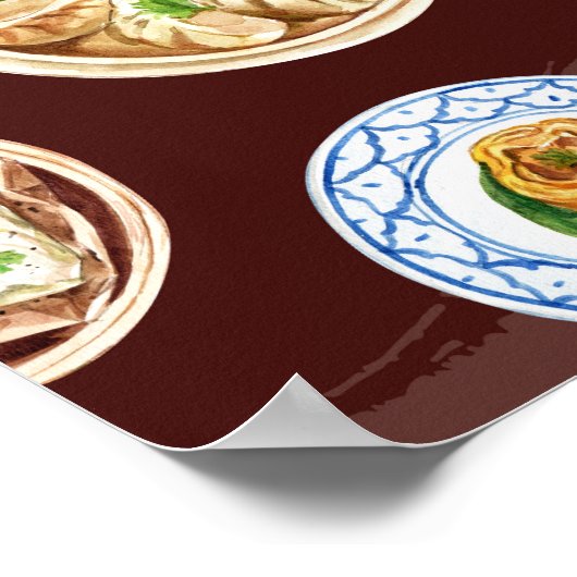 Dimsum Water Colorビジネス ポスター (角)