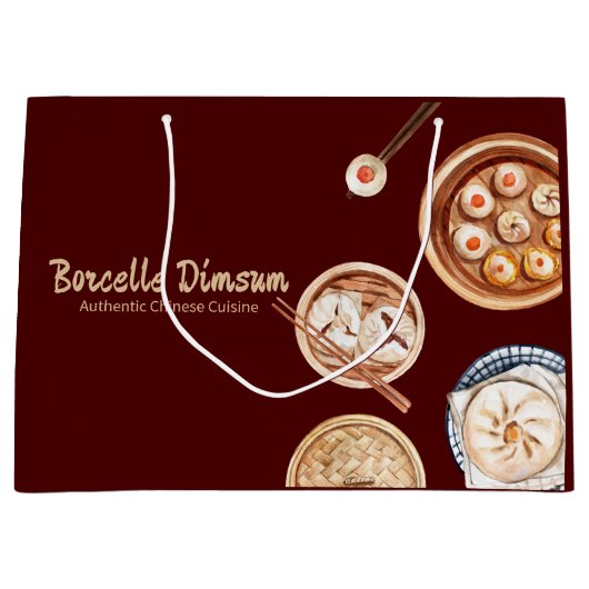 Dimsum Water Colorビジネス ラージペーパーバッグ (正面)