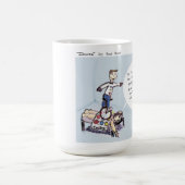 Dimwitzの漫画の一輪車のマッサージのコーヒー・マグ コーヒーマグカップ (中央)