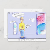 Dimwitzの漫画もし「あなたはのボストンからの」ポストカード ポストカード (正面/裏面)