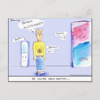 Dimwitzの漫画もし「あなたはのボストンからの」ポストカード ポストカード
