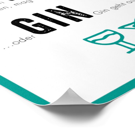 DIN A4ポスター「GIN GEHT AUCH」 ポスター (角)