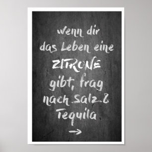 DIN A4ポスター「Zitrone - Tequila」 ポスター