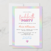 DINAホログラフィック宇宙女性のカーボーイバチェロレッテ 招待状 (正面)