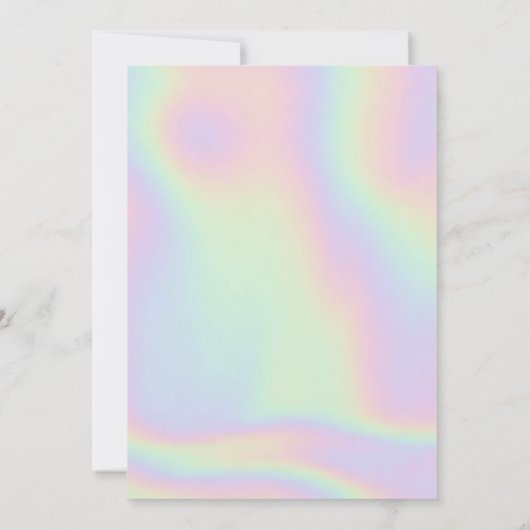 DINAホログラフィック宇宙女性のカーボーイバチェロレッテ 招待状 (裏面)