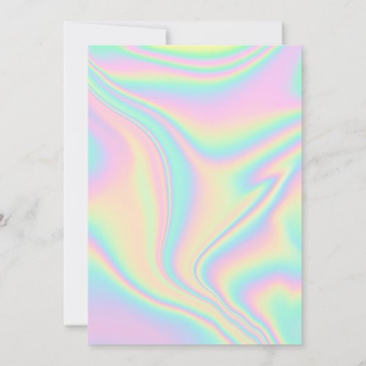 DINAホログラフィック宇宙女性のカーボーイバチェロレッテ 招待状 (裏面)