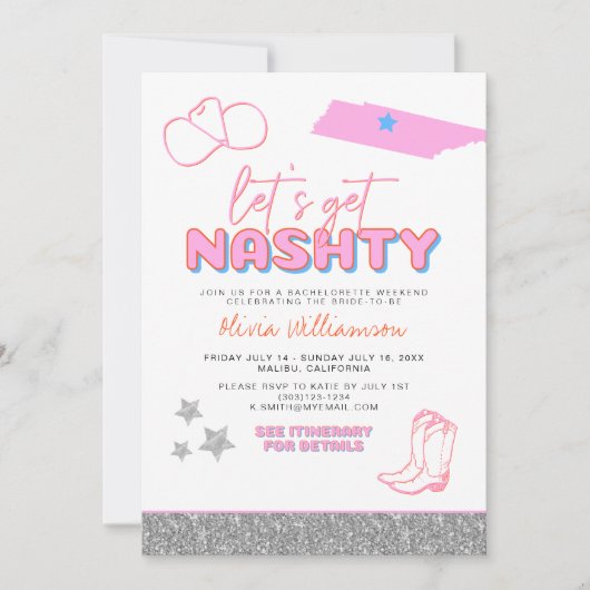 DINA宇宙女性のカーボーイデザートレッツナッシュティバッハI 招待状 (正面)