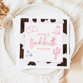 DINA宇宙女性のカーボーイ砂漠バチェロレッテディスコ スタンダードカクテルナプキン