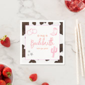 DINA宇宙女性のカーボーイ砂漠バチェロレッテディスコ スタンダードカクテルナプキン (インサイチュ)