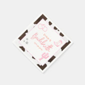 DINA宇宙女性のカーボーイ砂漠バチェロレッテディスコ スタンダードカクテルナプキン (角)