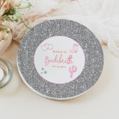 DINA宇宙女性のカーボーイ砂漠バチェロレッテディスコ ペーパープレート