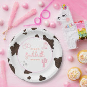 DINA宇宙女性のカーボーイ砂漠バチェロレッテディスコ ペーパープレート (パーティー)