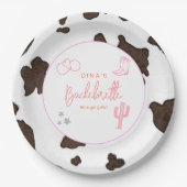 DINA宇宙女性のカーボーイ砂漠バチェロレッテディスコ ペーパープレート (正面)