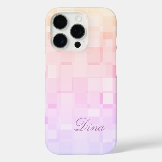 Dina -テンプレートお名前ソフトパステルカラー Case-Mate iPhoneケース (裏面)