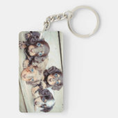 Dinah及びLittermatesの二重写真の記念品 キーホルダー (裏面)