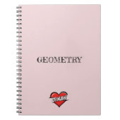 Dinah Heart Pink ノートブック (正面)