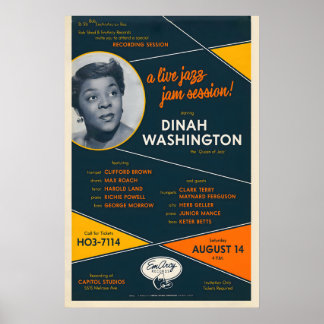 Dinah Washington jazz poster - Dinah Jams ポスター