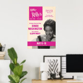 Dinah Washington jazz poster - Mister Kelly's ポスター (ホームオフィス)