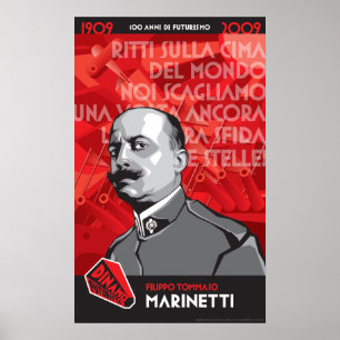 Dinamo Futurista Marinetti Sfidaのalle Stelle ポスター