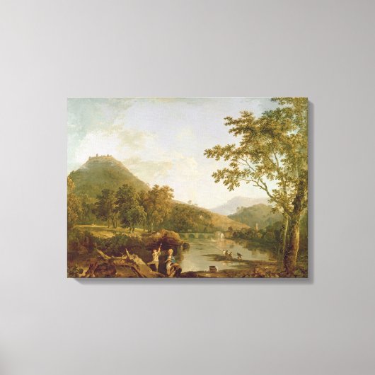 Dinas Bran from Llangollen, 1770-71 (キャンバスの油) キャンバスプリント (正面)