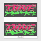 Dine Vorname Name Graffiti Aufkleber Sticker シール (シート)