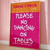 Diner Guest Check Funny Kitchen Decor Wall Art  ポスター