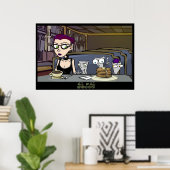 Diner Scene :リスのポスター ポスター (ホームオフィス)