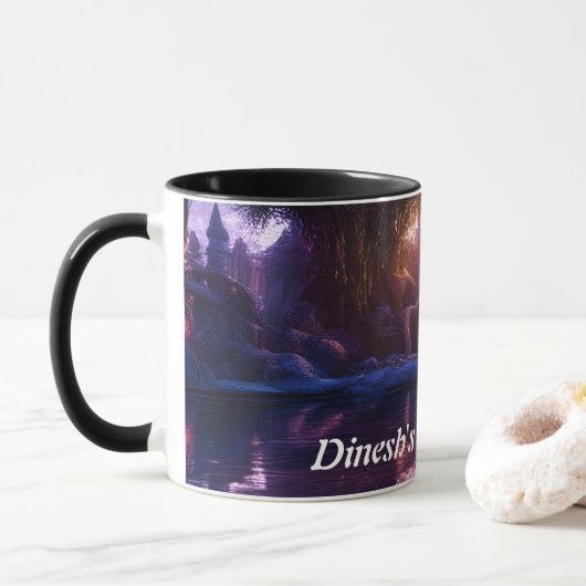 Dinesh's Morning Teaカスタマイズ可パーソナライズされた能 マグカップ (ドーナツ)