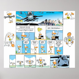 Ding Duck Aviation漫画ポスター ポスター