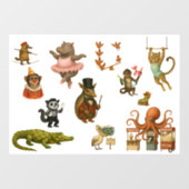 Dingaling Bros Circus acts ウィンドウサイン (シート)