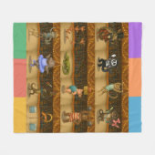 Dingaling Bros Circus acts フリースブランケット (正面(横))