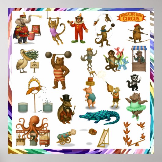 Dingaling Bros Circus acts ポスター (正面)