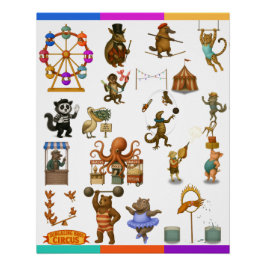 Dingaling Bros Circus acts ポスター