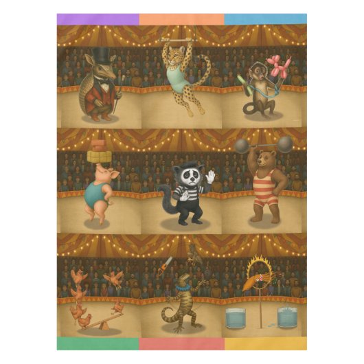 Dingaling Bros Circus acts Tablecloth テーブルクロス (正面)