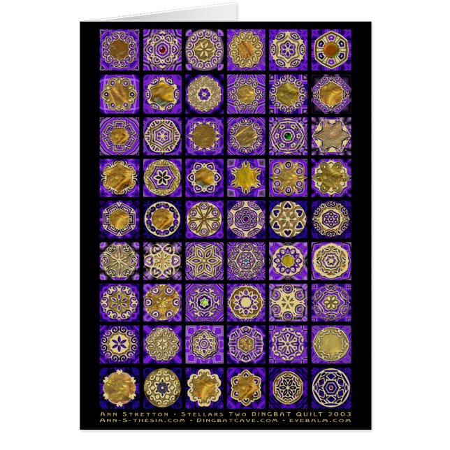 DingbatのキルトStellars 2 (正面)
