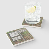 Dingleの交通標識の大理石のコースター ストーンコースター (横)