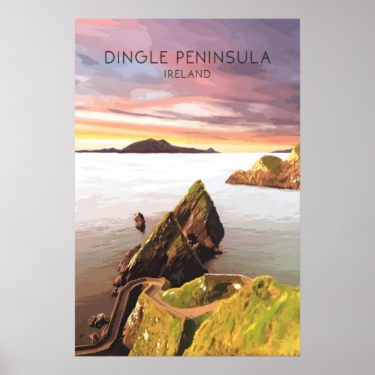 Dingle Peninsula Ireland Travel Poster ポスター (正面)