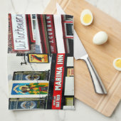 Dingle Pubs、コラージュ、アイルランド、アイルランド、ティータオル キッチンタオル (四つ折り)