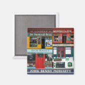 Dingle Pubs Collage、アイリッシュマグネット。アイルランド マグネット (正面/裏面)