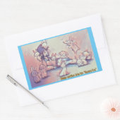 Dingo Dizmalピエロは彼の"バニー時代に定着 長方形シール (封筒)