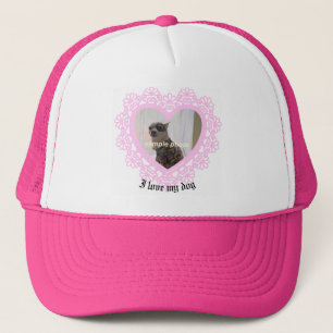 DingusハートレースフレームTシャツ キャップ