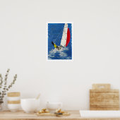 Dingy Sailing Artポスター ポスター (キッチン)
