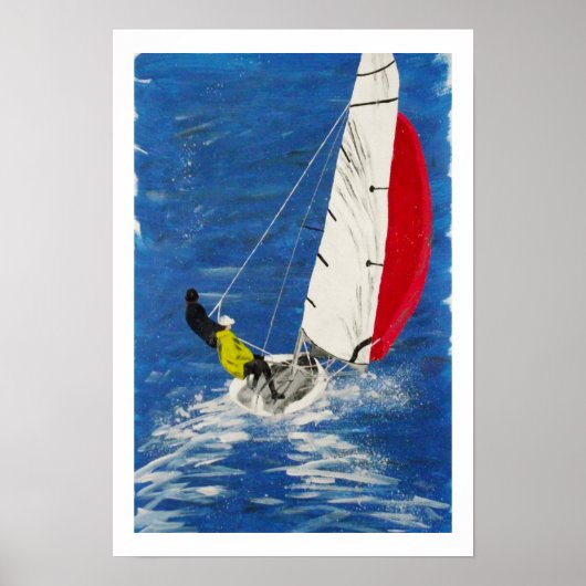 Dingy Sailing Artポスター ポスター (正面)