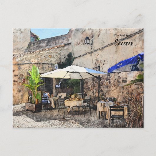 Dining Alone, Caceres Spain ポストカード (正面)
