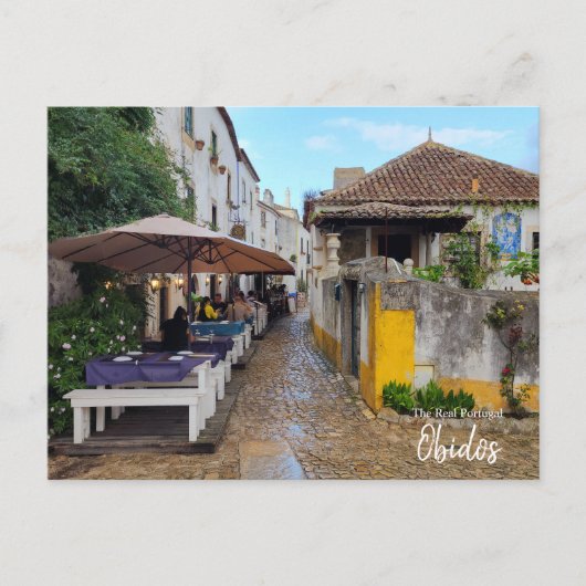Dining in Obidos- Portugal  ポストカード (正面)