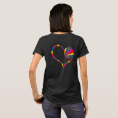 Dinkの背面および前面ハート Tシャツ (裏面フル)