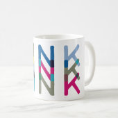 Dinkピックボールおもしろいブルーグリーンピンクマグ コーヒーマグカップ (正面右)