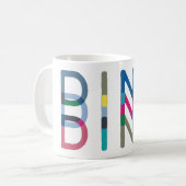 Dinkピックボールおもしろいブルーグリーンピンクマグ コーヒーマグカップ (正面左)