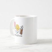 Dink及びドライブ(PIckleballかゴルフ:) コーヒーマグカップ (正面左)